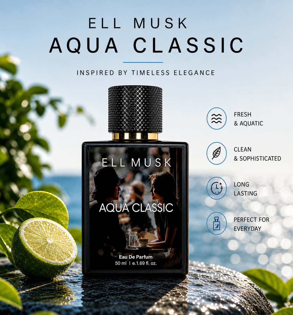 Aqua Classic – Men’s Fresh Aquatic EDP 50ml - Image 3