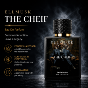 ELL MUSK The Chief Woody Spicy Perfume for Men – Apple, Cinnamon & Vanilla Fragrance | Fresh, Warm & Versatile Eau de Parfum 50ml Spray